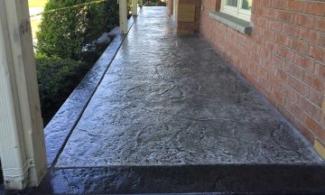 Concrete overlay on front porch